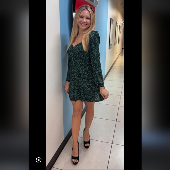 Zara Floral Print Mini Dress Size Small - Picture 4 of 13